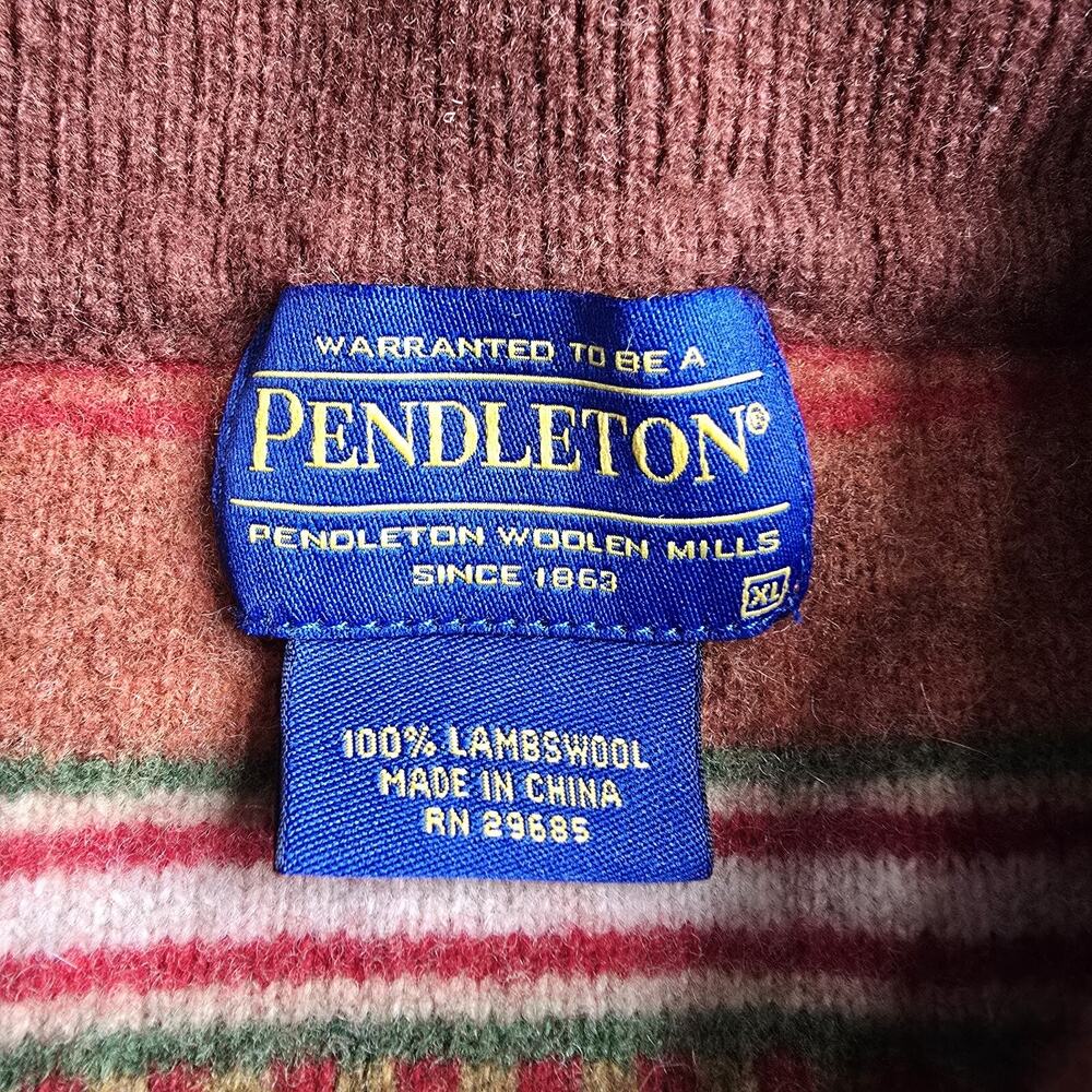 Pendleton Womens XL 100% Lambswool Southwestern Aztec Cardigan Sweater‎ - Picture 10 of 16